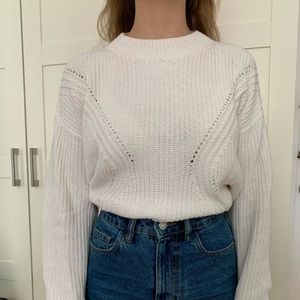 Cute white sweater from Forever21